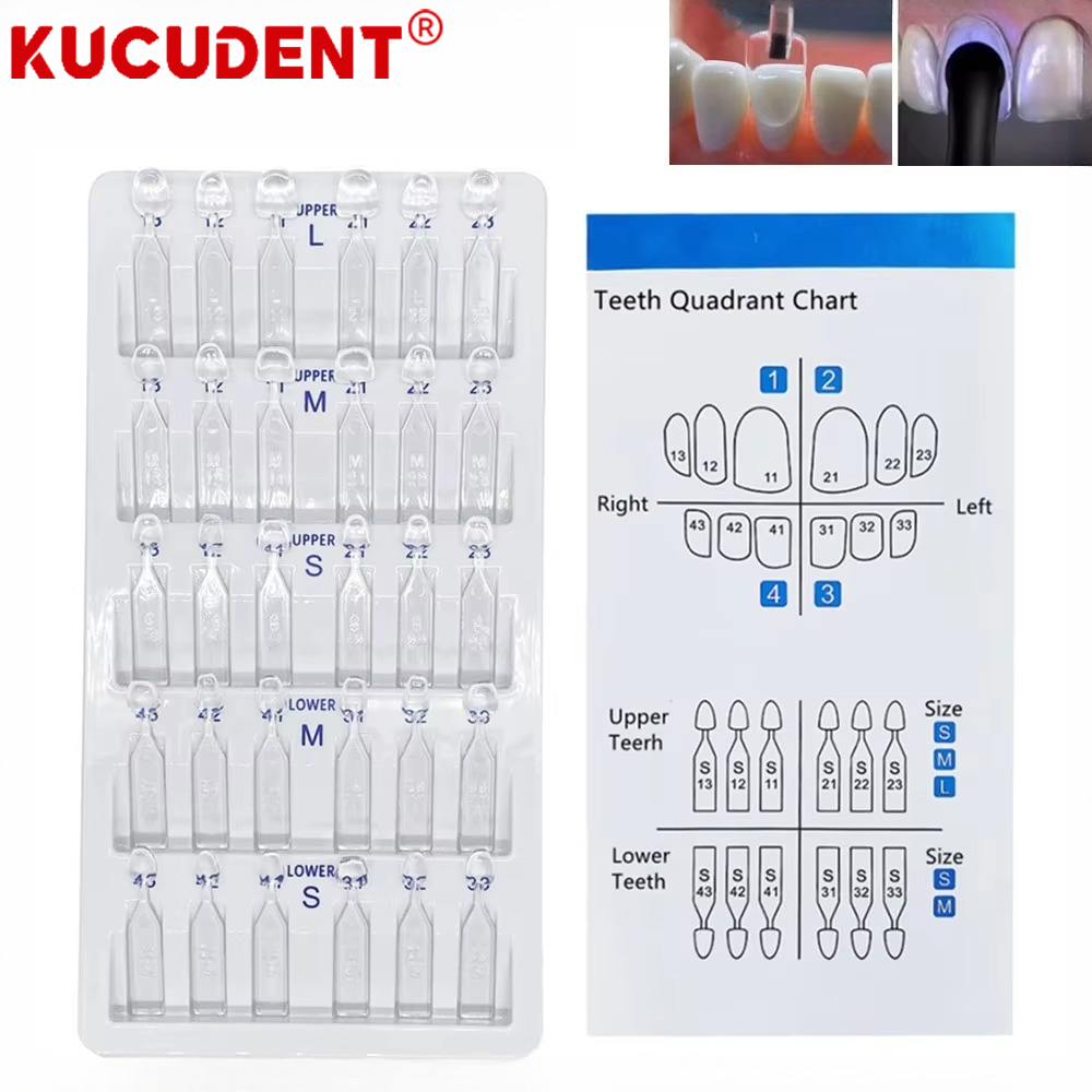 Teeth Whitening Moulds - 30Pcs/Set Dental Veneer Mould Kit for