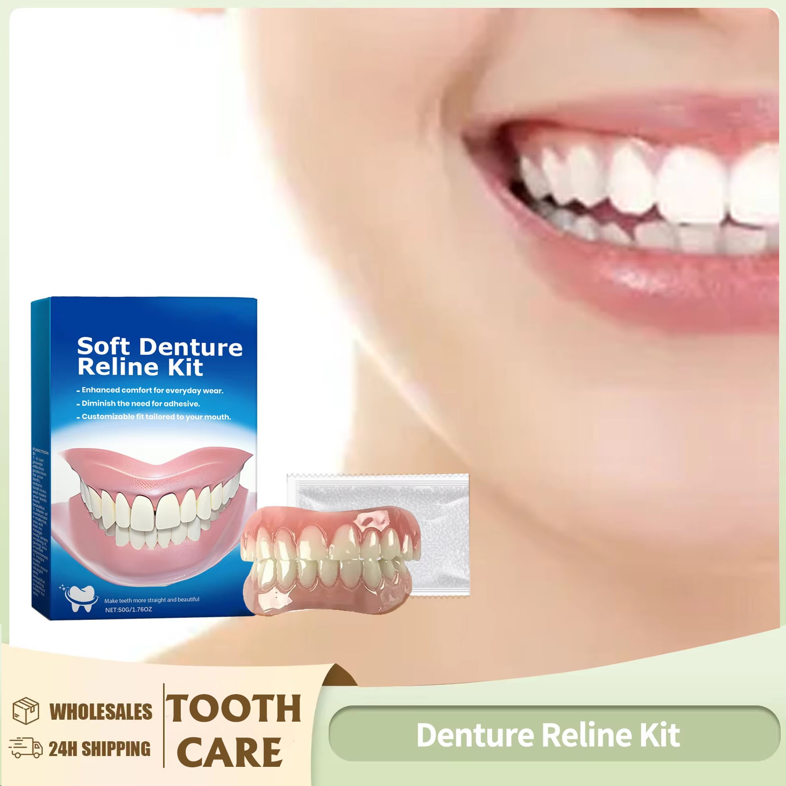 Denture Reline Kit Silicone Li - Teeth Whitening Kit ulasan dan harga