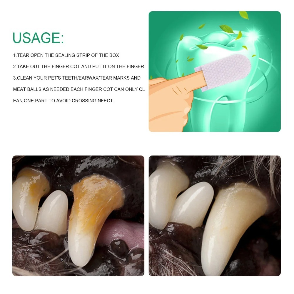 Disposable Pet Finger Cot Wet  - Teeth Whitening Mouthwash ulasan dan harga
